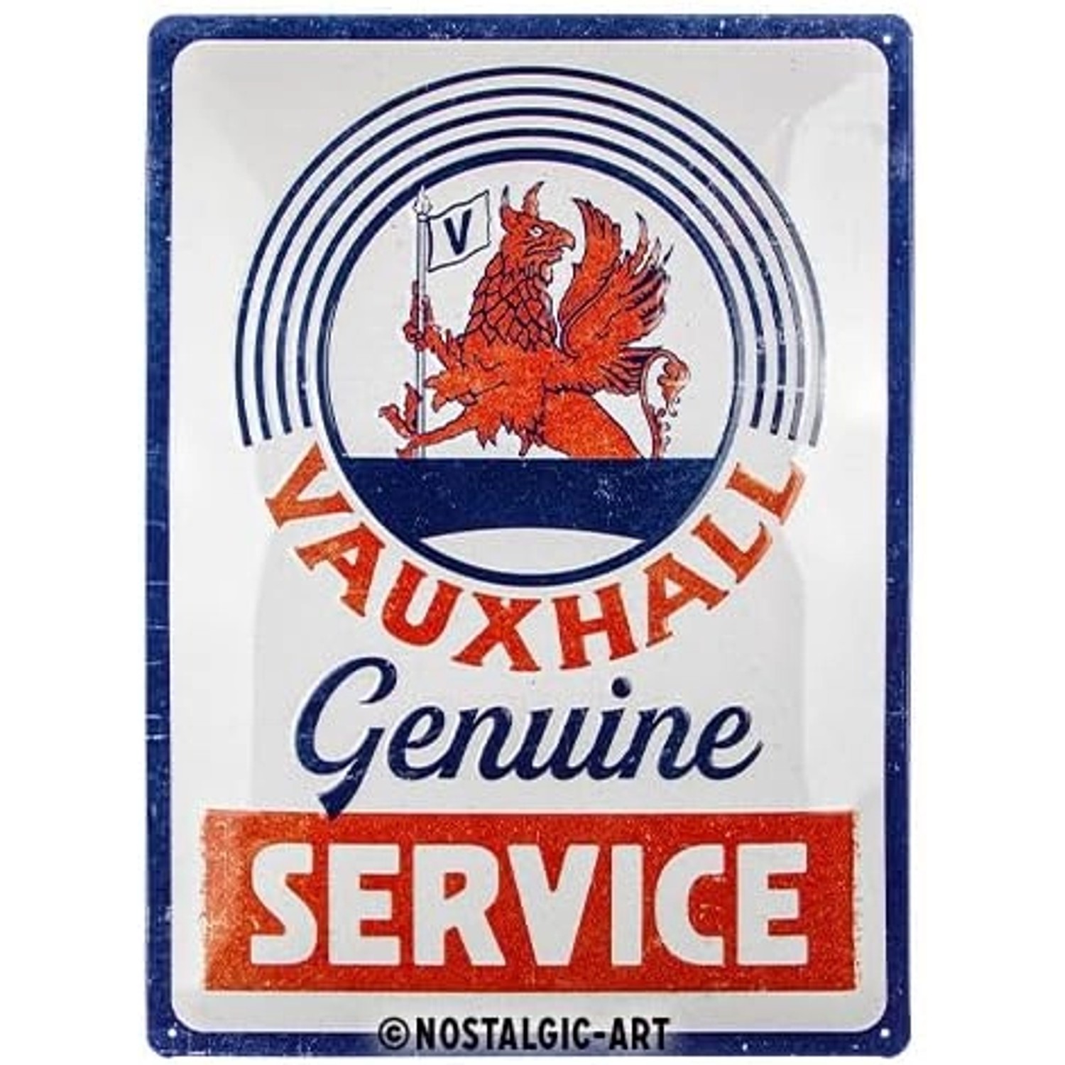 Nostalgic-Art Blechschild 30 x 40 cm - Vauxhall - Genuine Service günstig online kaufen