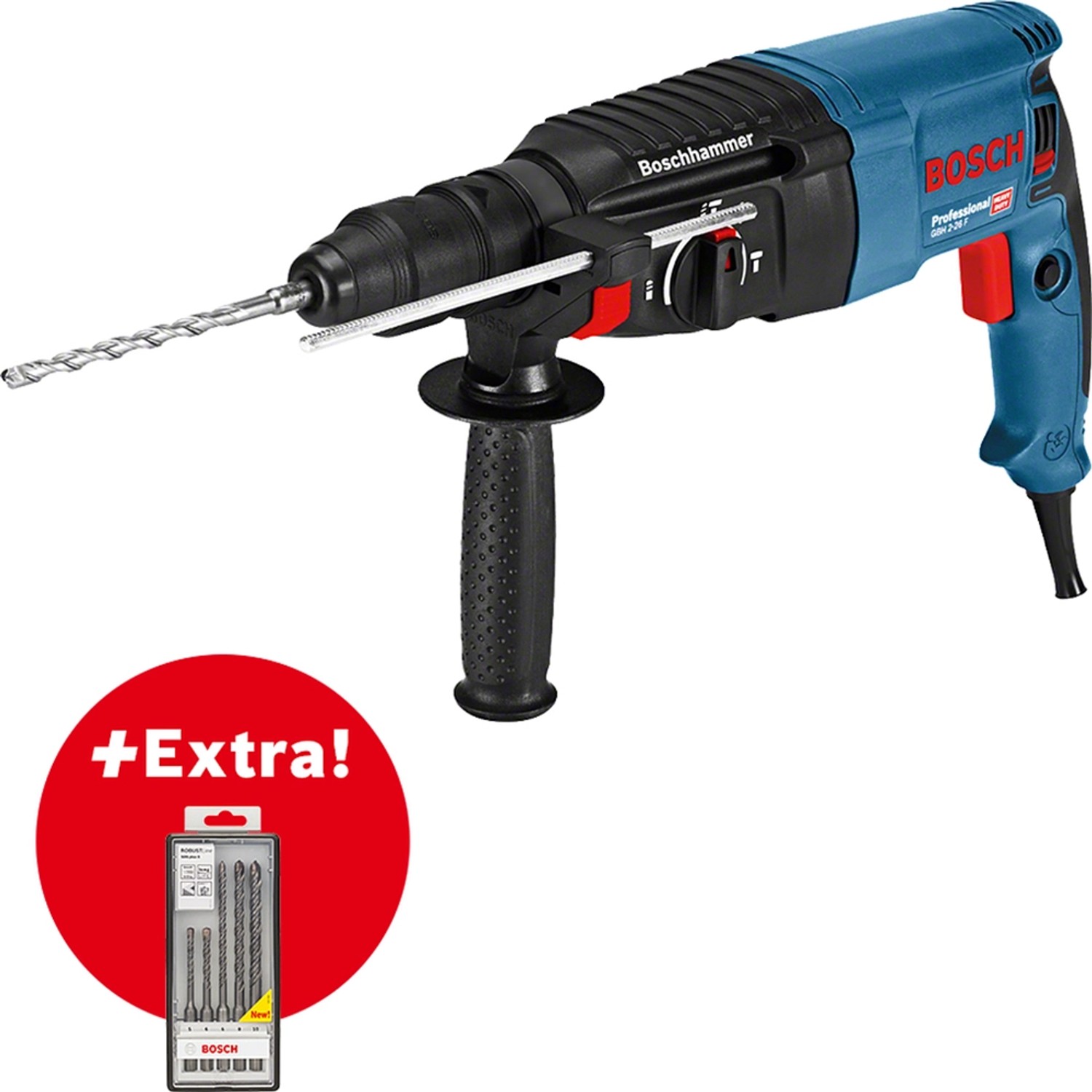 Bosch Professional Bohrhammer GBH 2-26 inkl. 5-tlg. Zubehör in L-Case günstig online kaufen