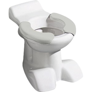 Geberit Stand-WC Bambini, Achatgrau, mit Kletterhilfe. Ideal für Kindergärten und Schulen.