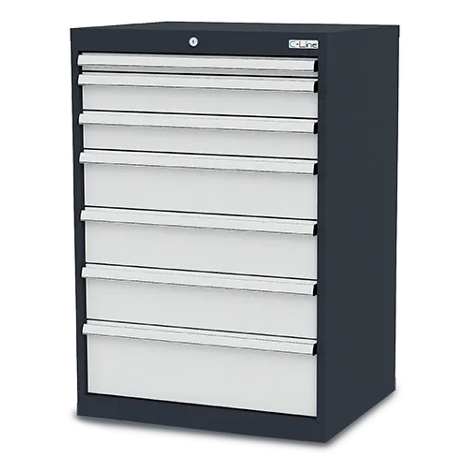 Simplaflex Schubladenschrank mit 7 Schubladen BxTxH 700 x 575 x 1020 mm