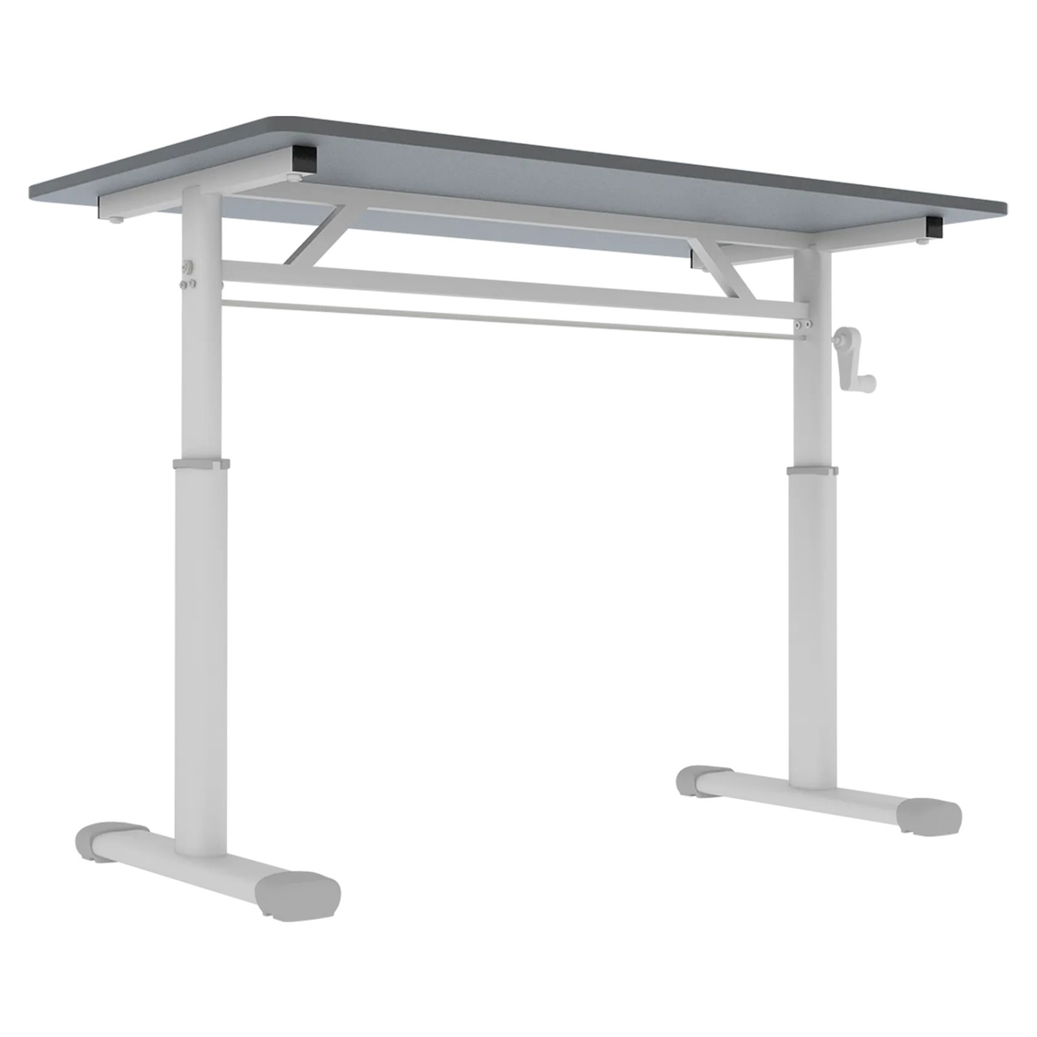 Okwish Schreibtisch Mit Höhenverstellbar Home Office Kinderzimmer 100x60x90cm Grau