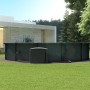 Steinbach Pool Technikbox neben Pool im Garten. Technikhaus für Filter und Pumpe.