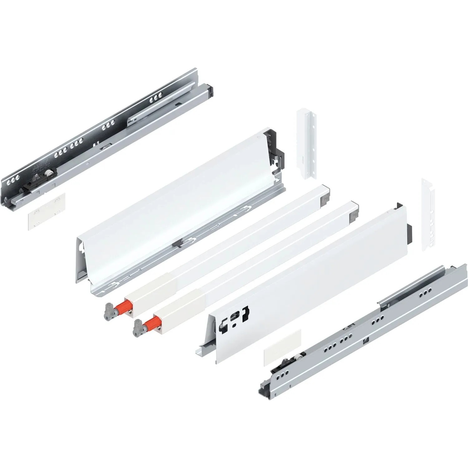 Blum D-Reling Tandembox antaro Vollauszug 400 mm 30 kg Seidenweiß 1 Paar