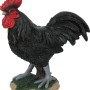 Schwarze Dekofigur Hahn, 19x8x21 cm, für die Gartendekoration.