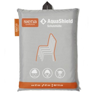 Siena Garden Schutzhülle für Stapelstühle, AquaShield, hellgrau, 67x67x80-110 cm.