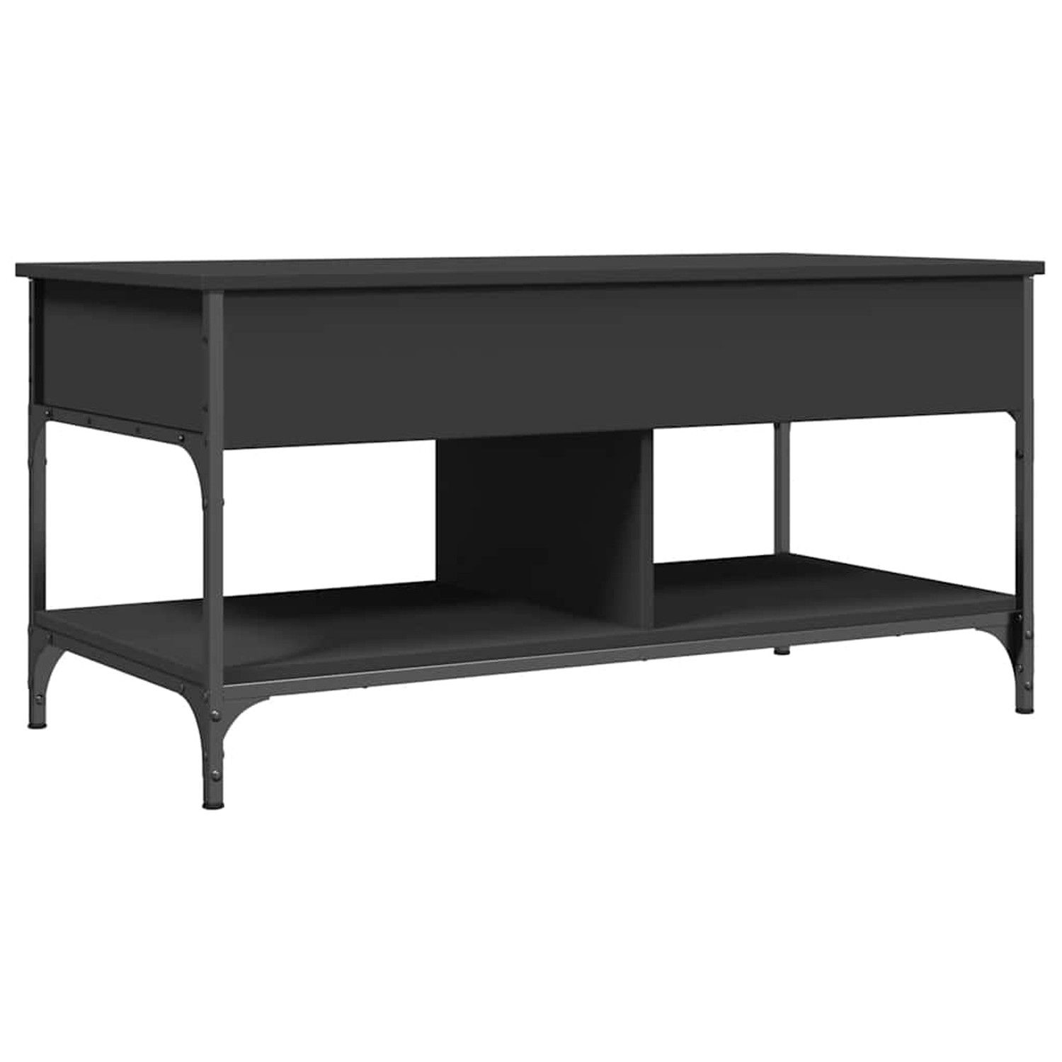 vidaXL Couchtisch Schwarz 100x50x50 cm Holzwerkstoff und Metall 845366 günstig online kaufen