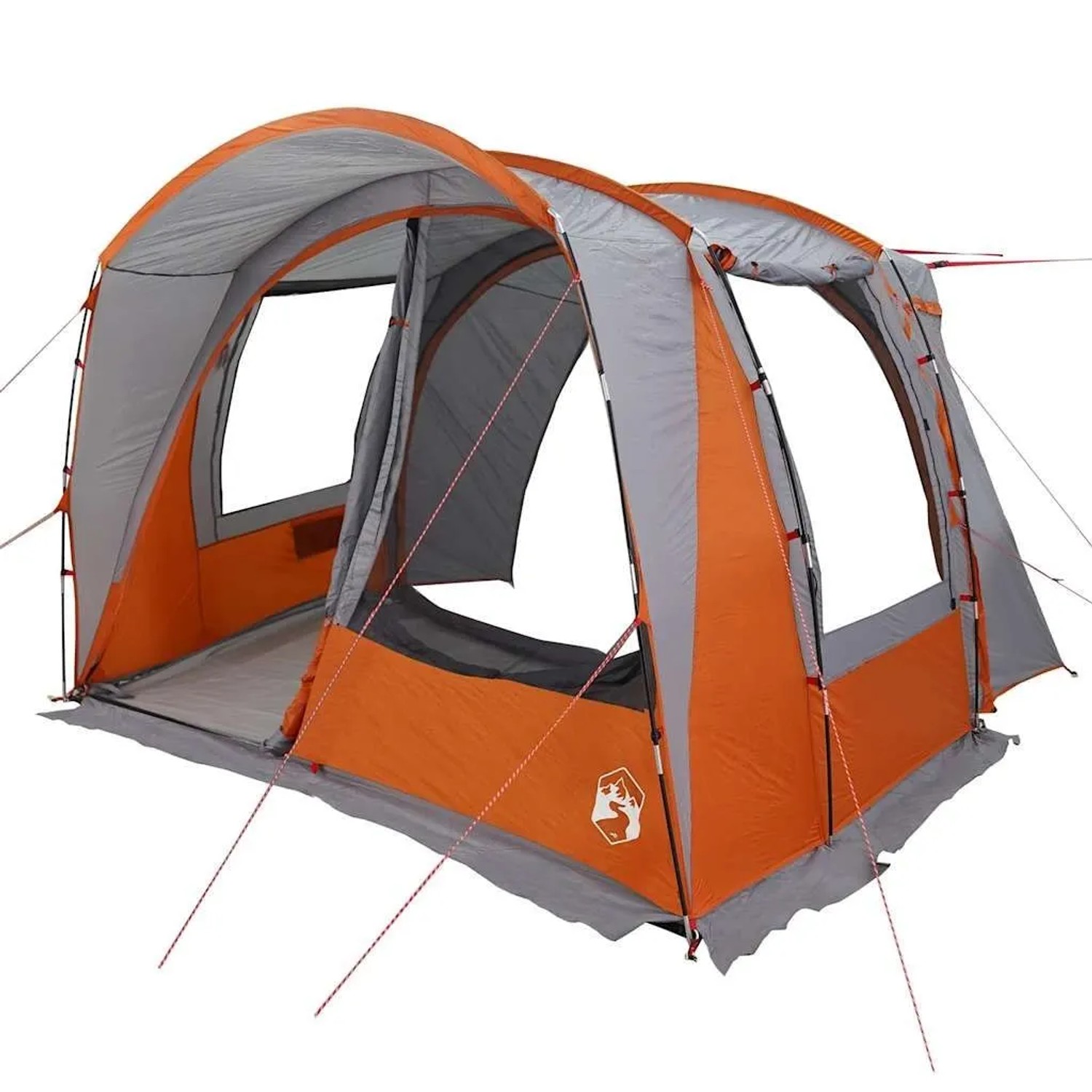 vidaXL Autozelt 4 Personen Grau und Orange Wasserfest 4009499