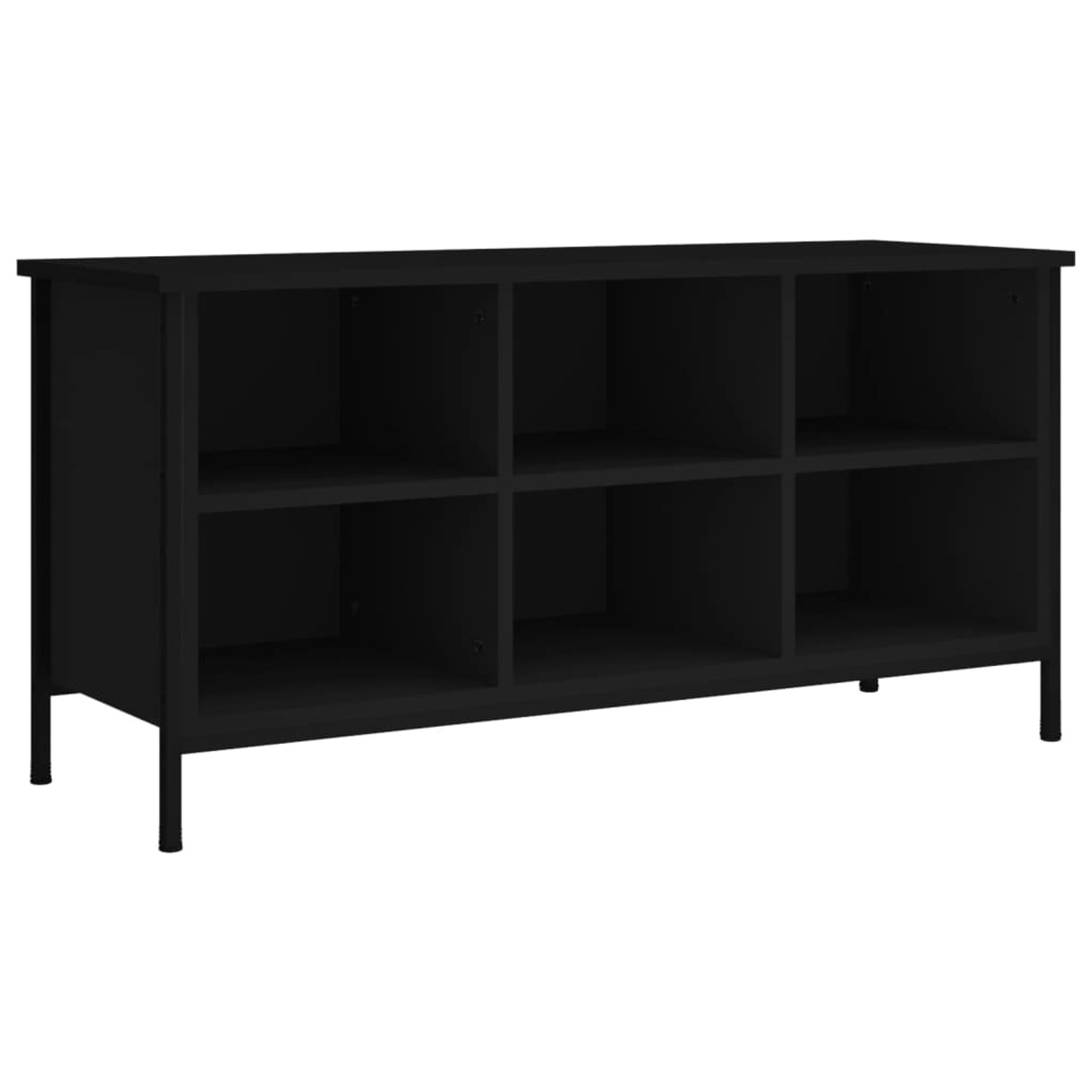 vidaXL Schuhregal Schwarz 100x35x50 cm Holzwerkstoff 831838 günstig online kaufen