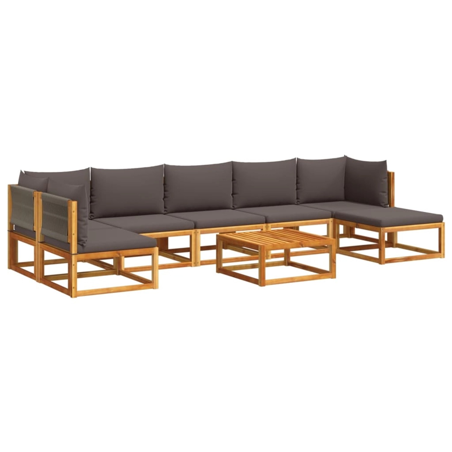 vidaXL 8-tlg. Garten-Sofagarnitur mit Kissen Massivholz Akazie günstig online kaufen