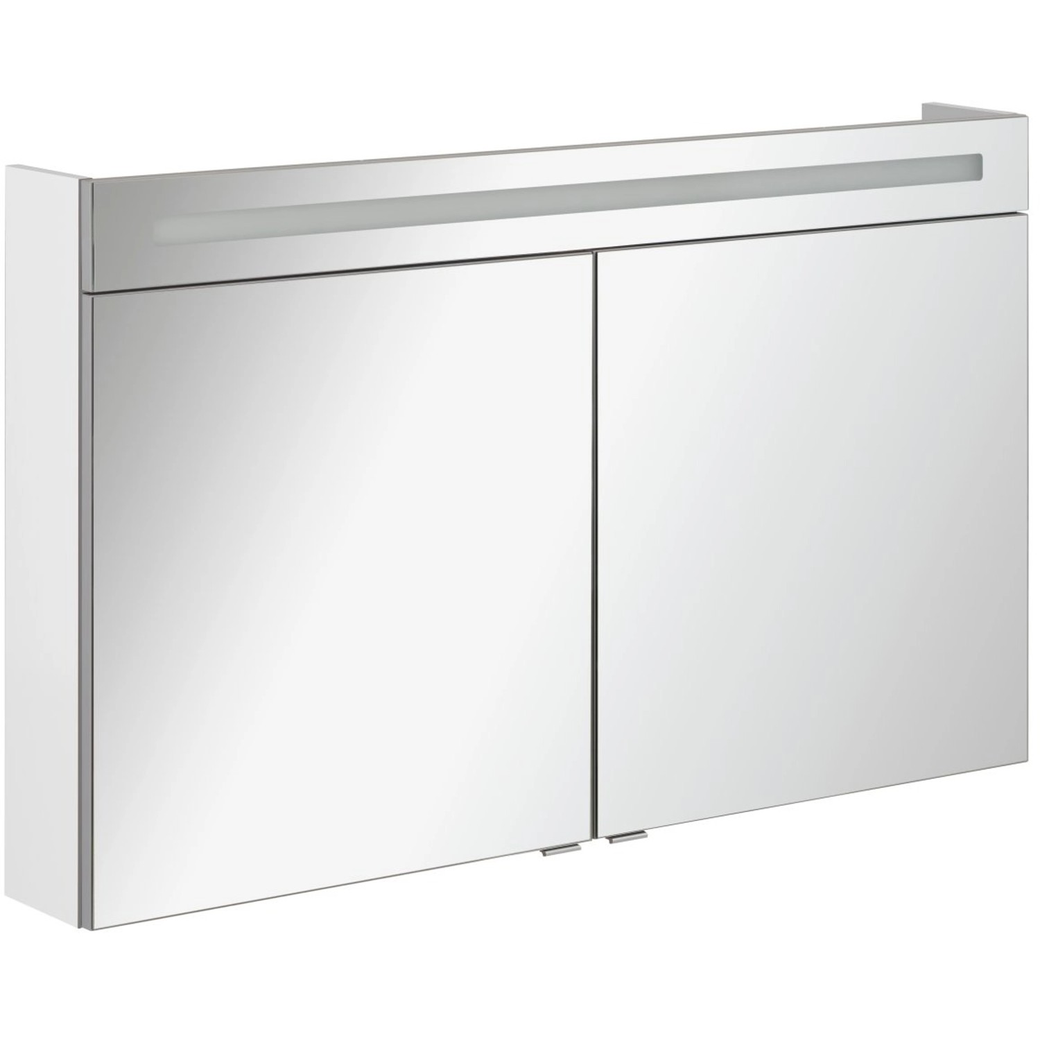 Fackelmann Spiegelschrank B.Clever Weiß 120 cm mit Softclose Türen