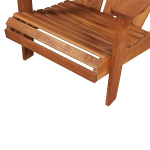 Detailansicht: Brauner vidaXL Adirondack Gartenstuhl aus Akazienholz.