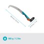 Gardena Säge mit Adapter für StarCut Pro L Baumschneider. Astsäge mit blau-orangem Griff und Adapter.