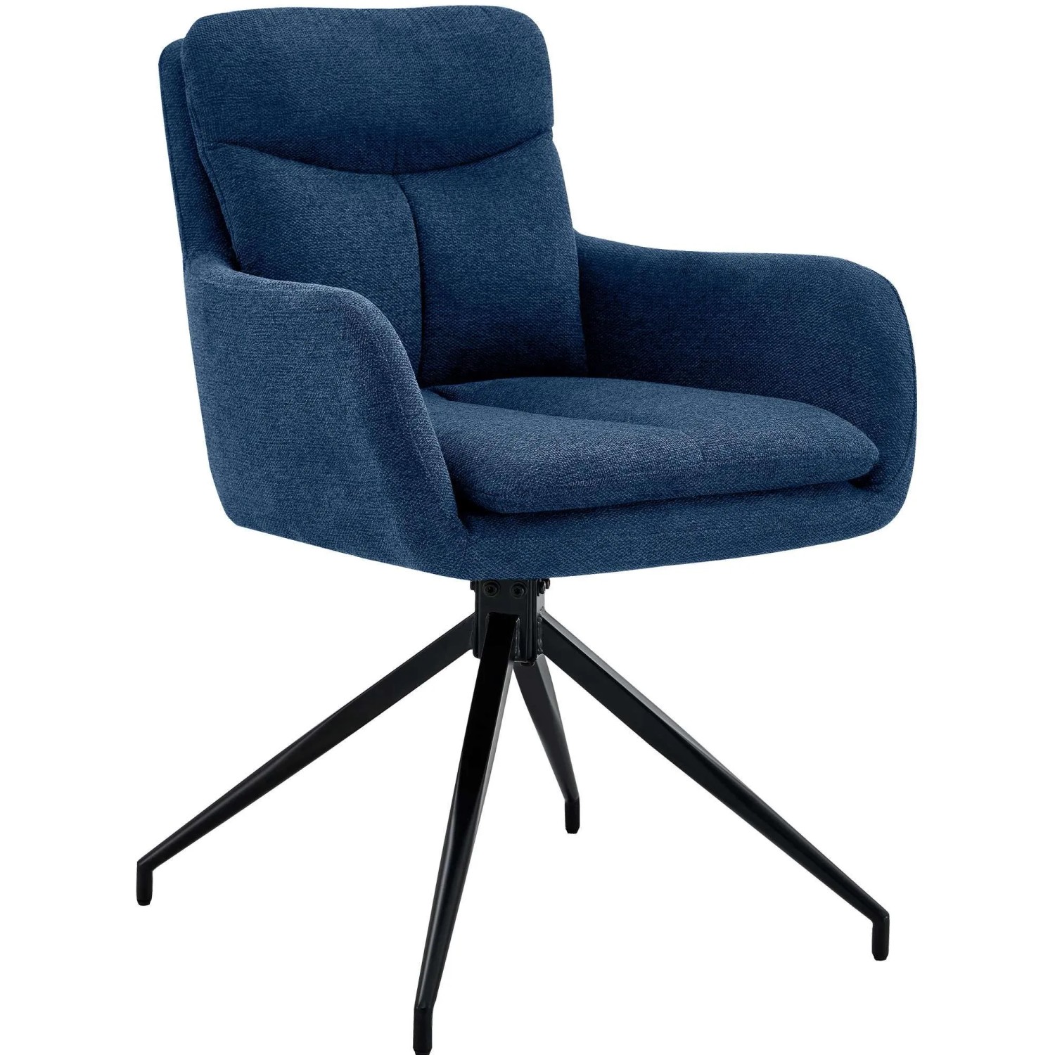 DELUKE Esszimmerstuhl DUTOR Stoff Blau 57x62x83cm Essstühle Esszimmerstühle Küchenstühle Wohnzimmerstühle