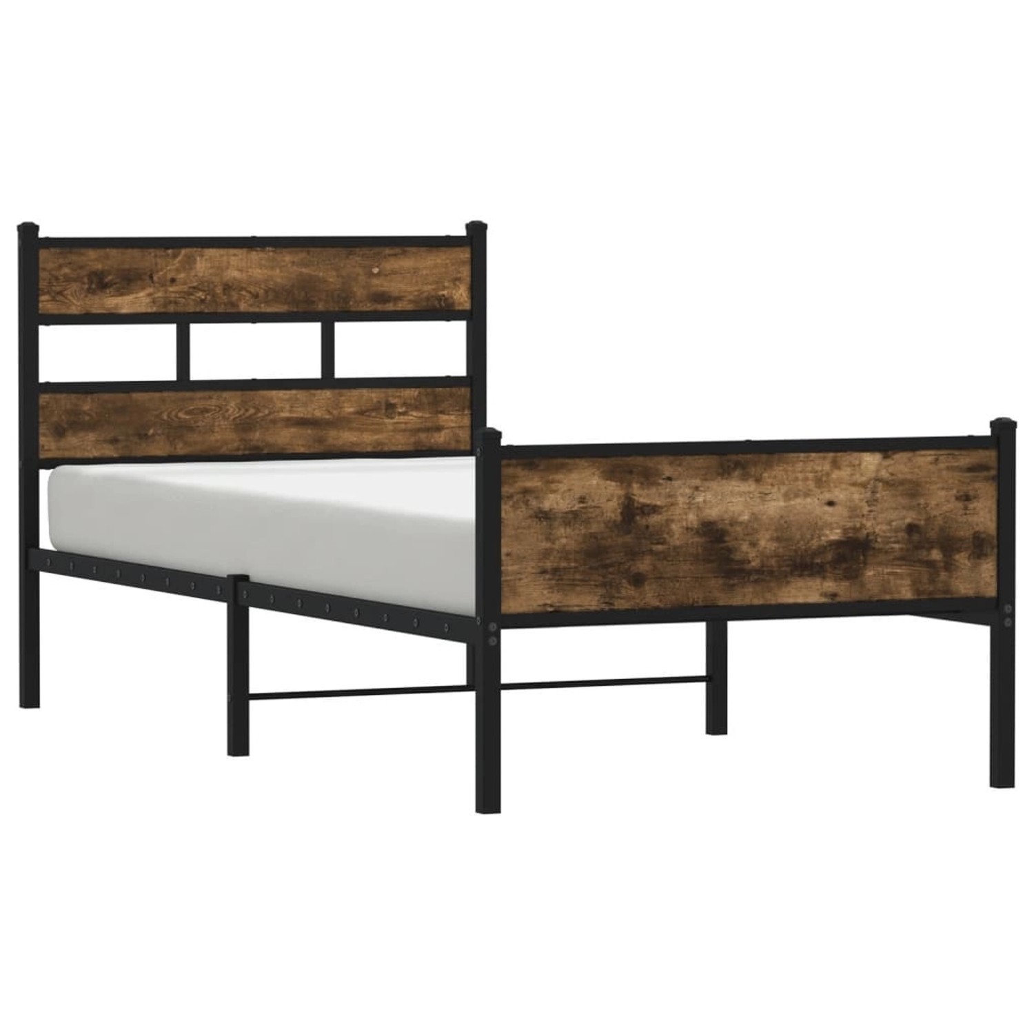 vidaXL Bettgestell ohne Matratze Räuchereiche 90x190 cm Holzwerkstoff 40172 günstig online kaufen