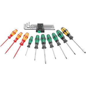 Wera Werkzeughelden Set, 19-teilig, mit Schraubendrehern und Winkelschlüsseln.