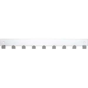 Siro Hakenleiste mit 9 Haken, Metall Chrom glänzend, 366 mm Länge.