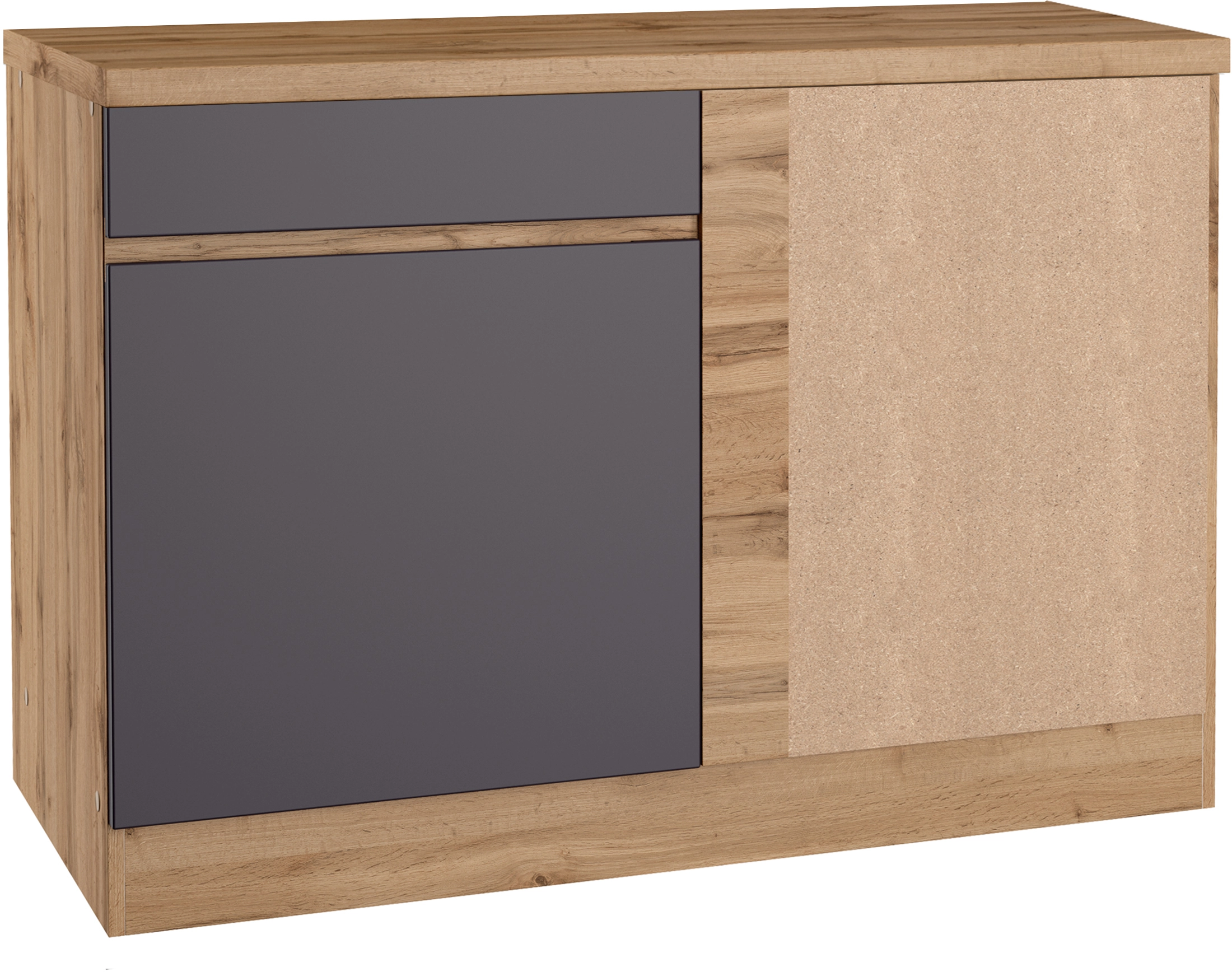 Held Möbel Küchen-Eckschrank Turin cm Graphit/Wotaneiche 120 OBI kaufen bei