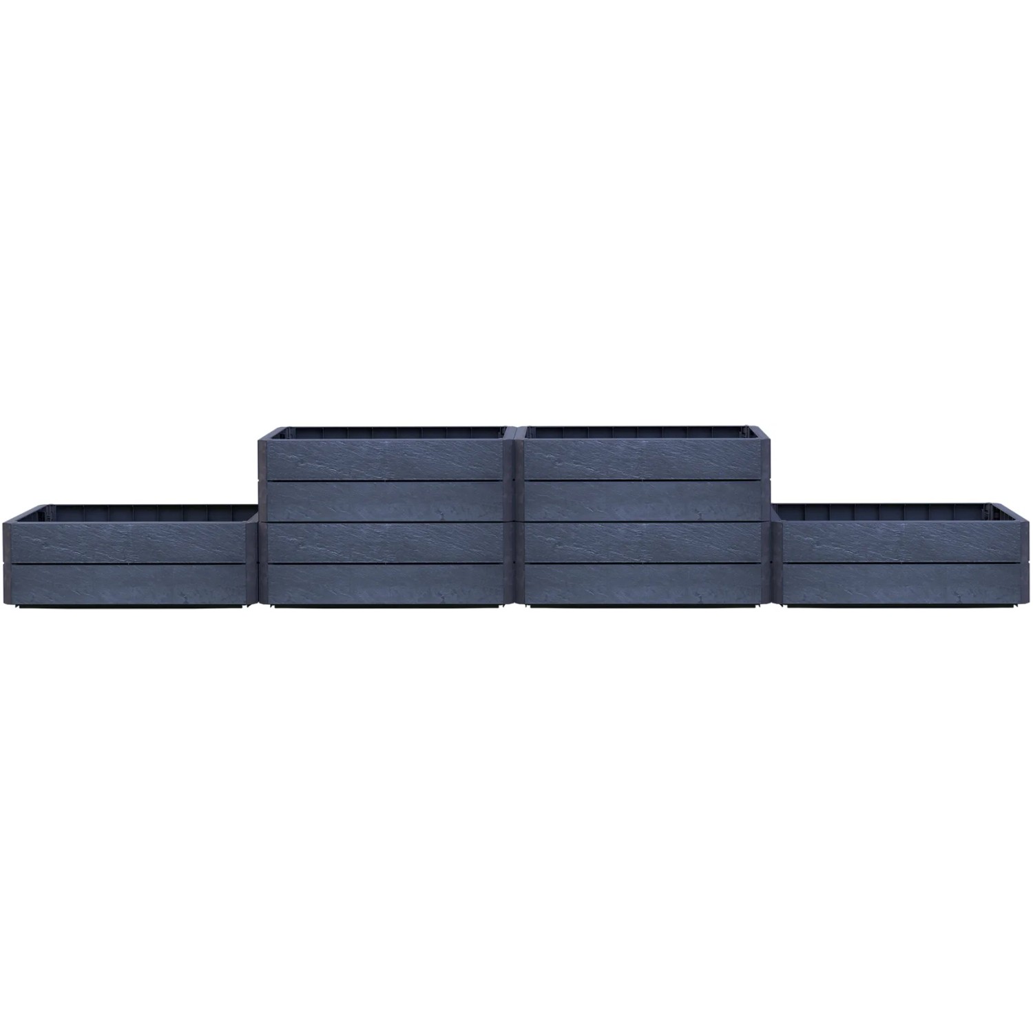 Garantia Hochbeet Ergo Vario 2 Stone, Kunststoff-Hochbeet in Steinoptik, modular aufgebaut.