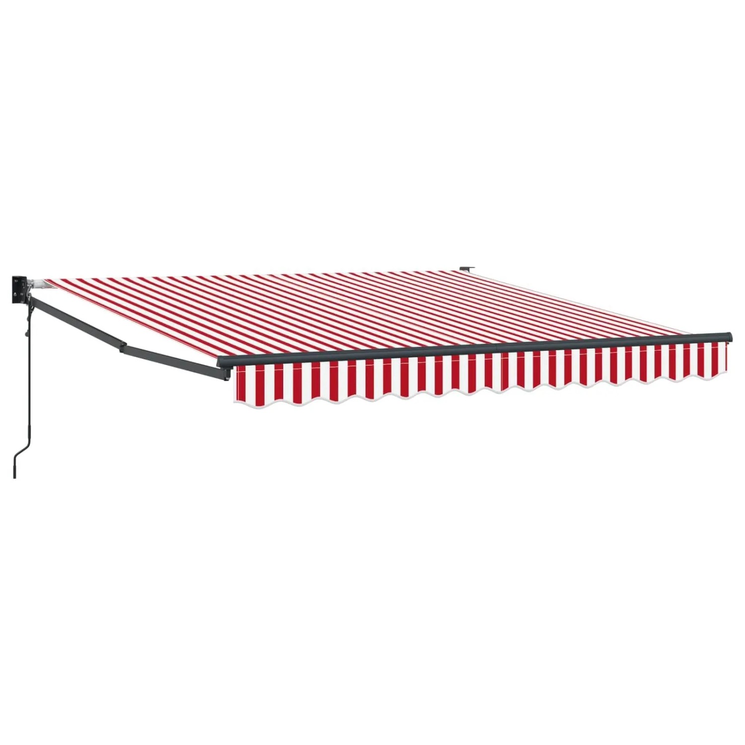 vidaXL Einziehbare Markise Rot und Weiß 300 x 250 cm 3329990