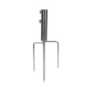 Relaxdays Rasendorn Edelstahl Silber für 22 bis 25 mm 36 cm x 12 cm 460 g