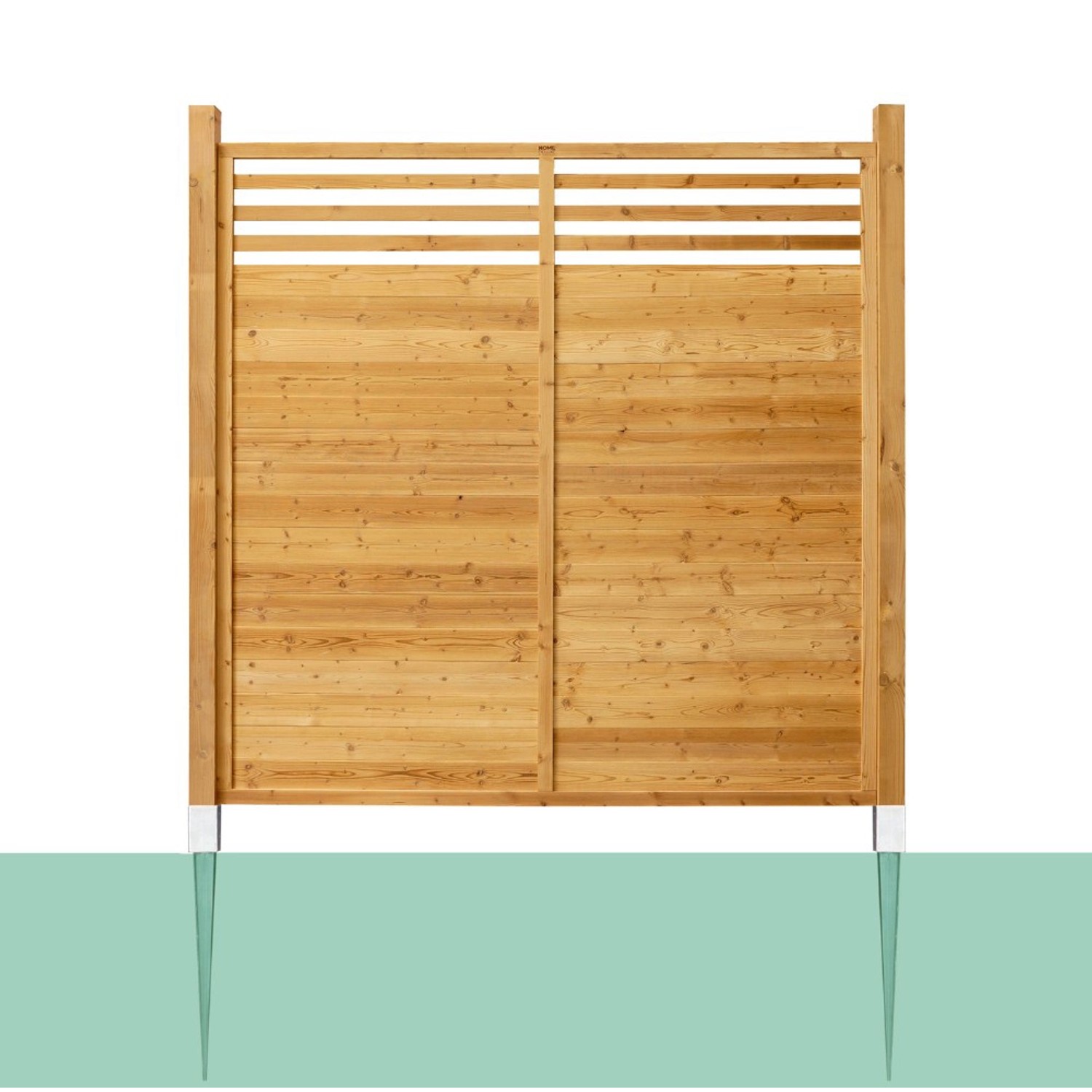 Home Deluxe HolzSichtschutzzaun Soma 4 Elemente und 5 Pfosten Natur
