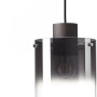 Moderne Pendelleuchte Beth mit Rauchglas-Schirm (20 cm) für den Innenbereich.