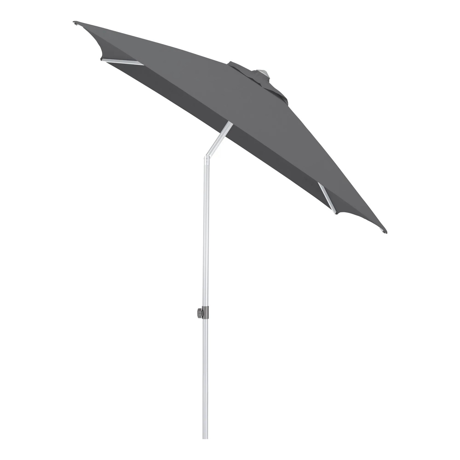 Kettler Marktschirm 200 cm x 200 cm Silber-Anthrazit mit Push-Up Mechanik