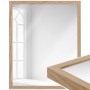 Moderner Wandspiegel H960 in Eiche-Optik, Holzrahmen, 53x73 cm. Ideal für Bad & Wohnraum.