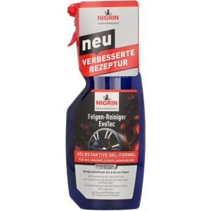 NIGRIN Felgen-Reiniger EvoTec 750ml für Stahl- & Alufelgen, mit Farbindikator zur einfachen Anwendung.