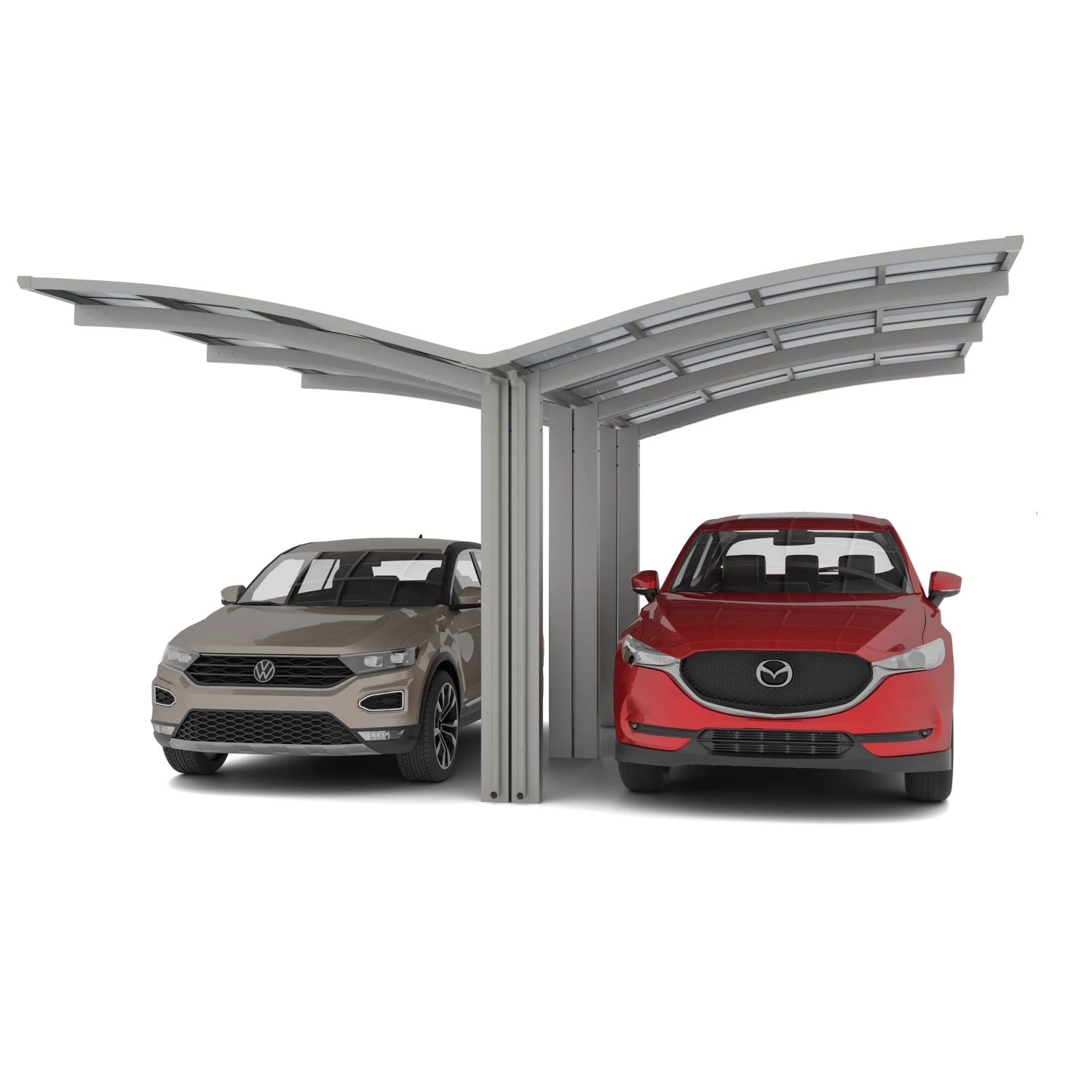 Ximax Carport Portoforte-110 Y-Ausführung Edelstahl-Look günstig online kaufen