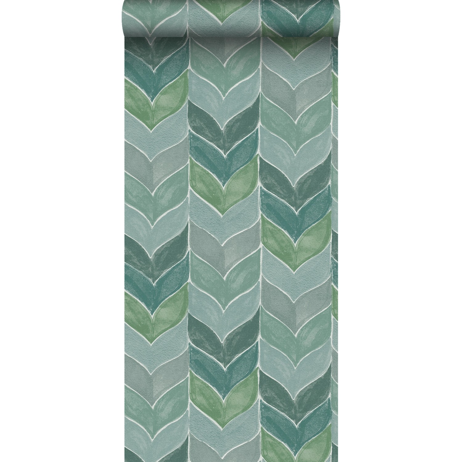 Sanders & Sanders Tapete Grafisches Motiv Grün 53 Cm X 1005 M - 640740 günstig online kaufen