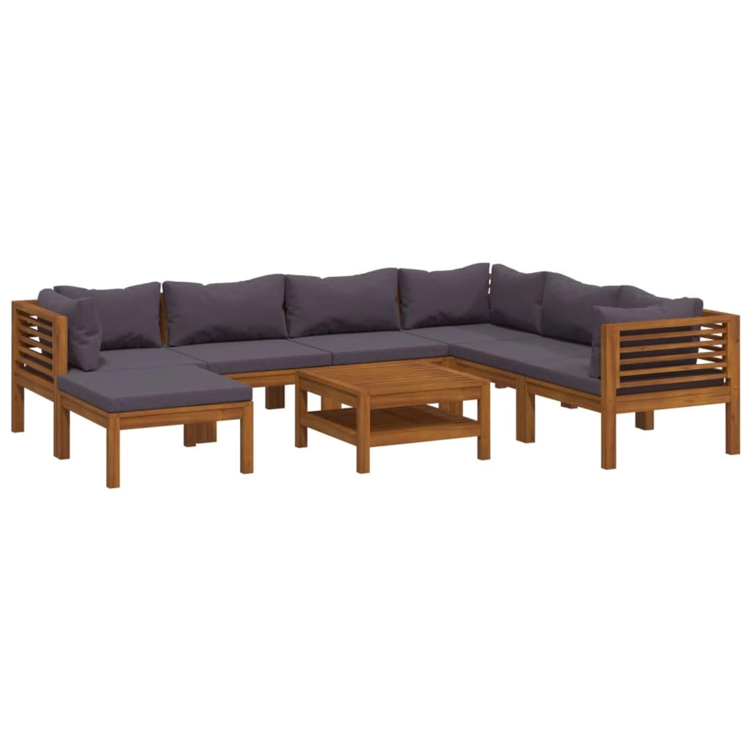 vidaXL 8-Tlg Garten-Lounge-Set mit Auflage Massivholz Akazie 3086908