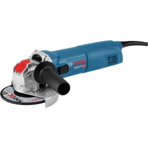 Bosch Professional GWX 10-125 Winkelschleifer mit X-Lock System und Trennscheibe.