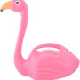 Rosa Gießkanne in Flamingo-Form, dekorativ und funktional für Garten und Pflanzen.