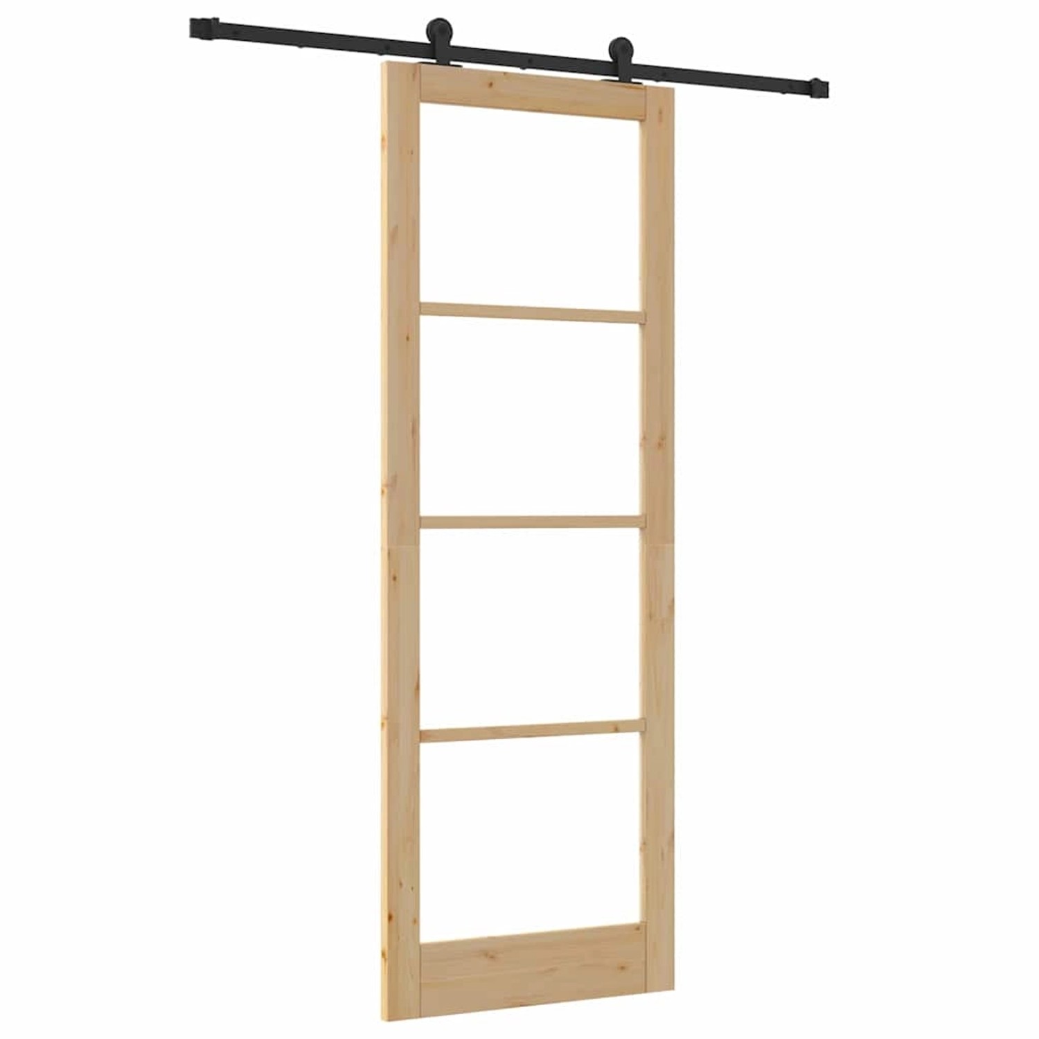 vidaXL Schiebetür ORKDAL Braun 83 x 232 cm Holz und Metall 3332001 günstig online kaufen