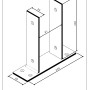 U-förmige Pfostenlasche zum Aufschrauben, 200x91x60 mm, für 90 mm Pfosten.