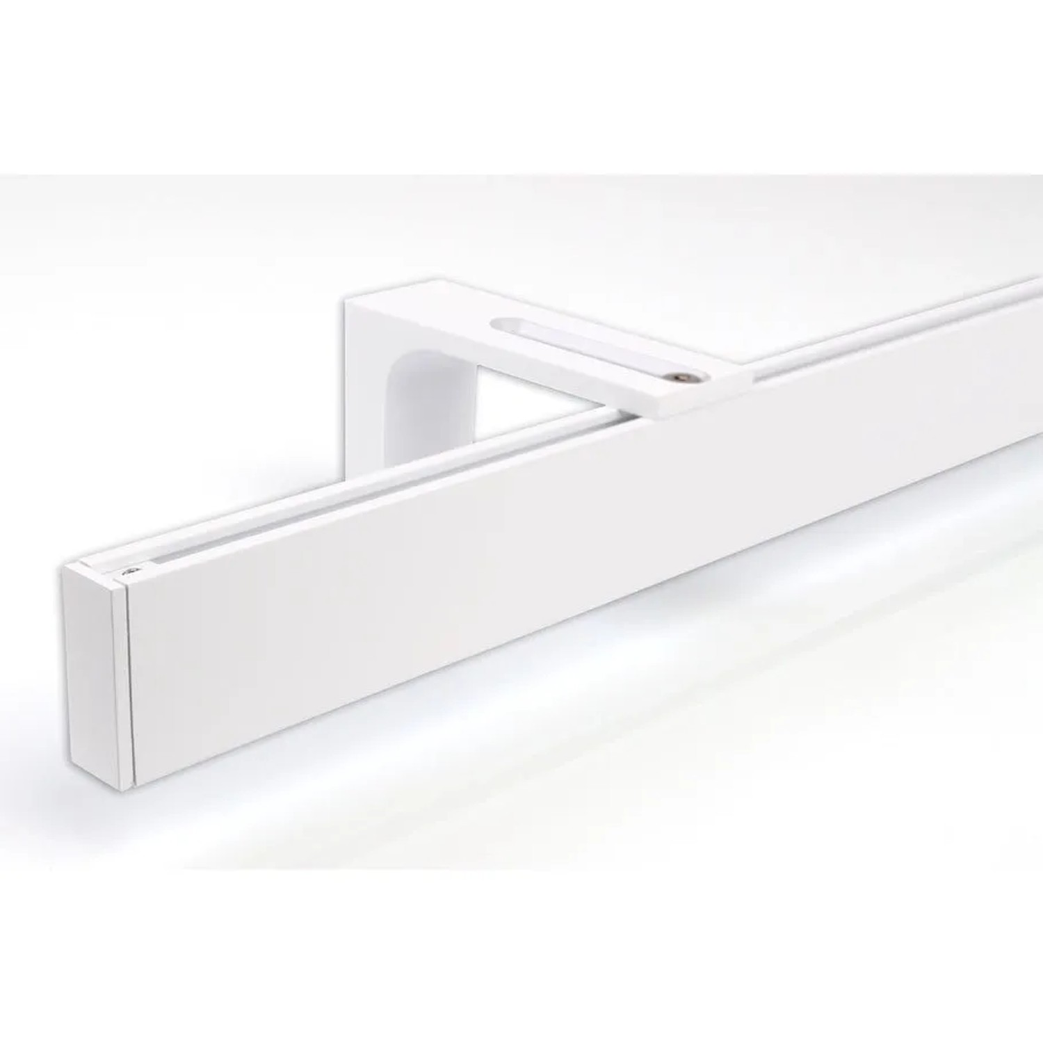 Deco-Raum Gardinenschiene nach Maß 1-lauf Loft Weiß 180cm
