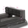 EBERTH Maschinenschraubstock, Backenbreite 100mm, Detailaufnahme der Spannbacken.