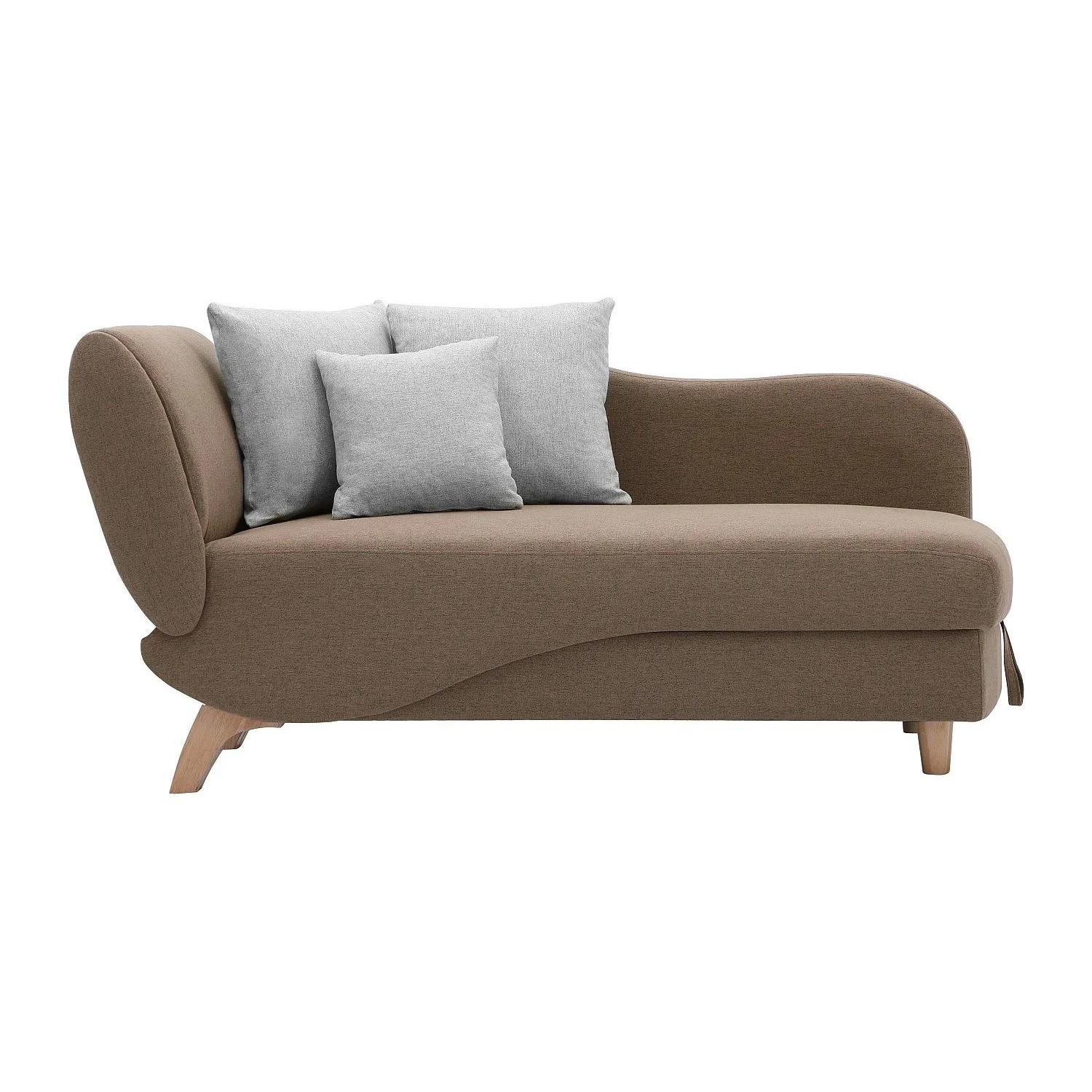 Vente-unique Recamiere Mit Schlaffunktion Penelope Braun 160 cm