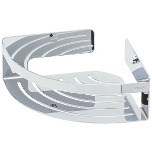 Tiger Eckkorb Caddy, 18,4 cm, Chrom, zur Wandmontage im Bad oder Dusche.