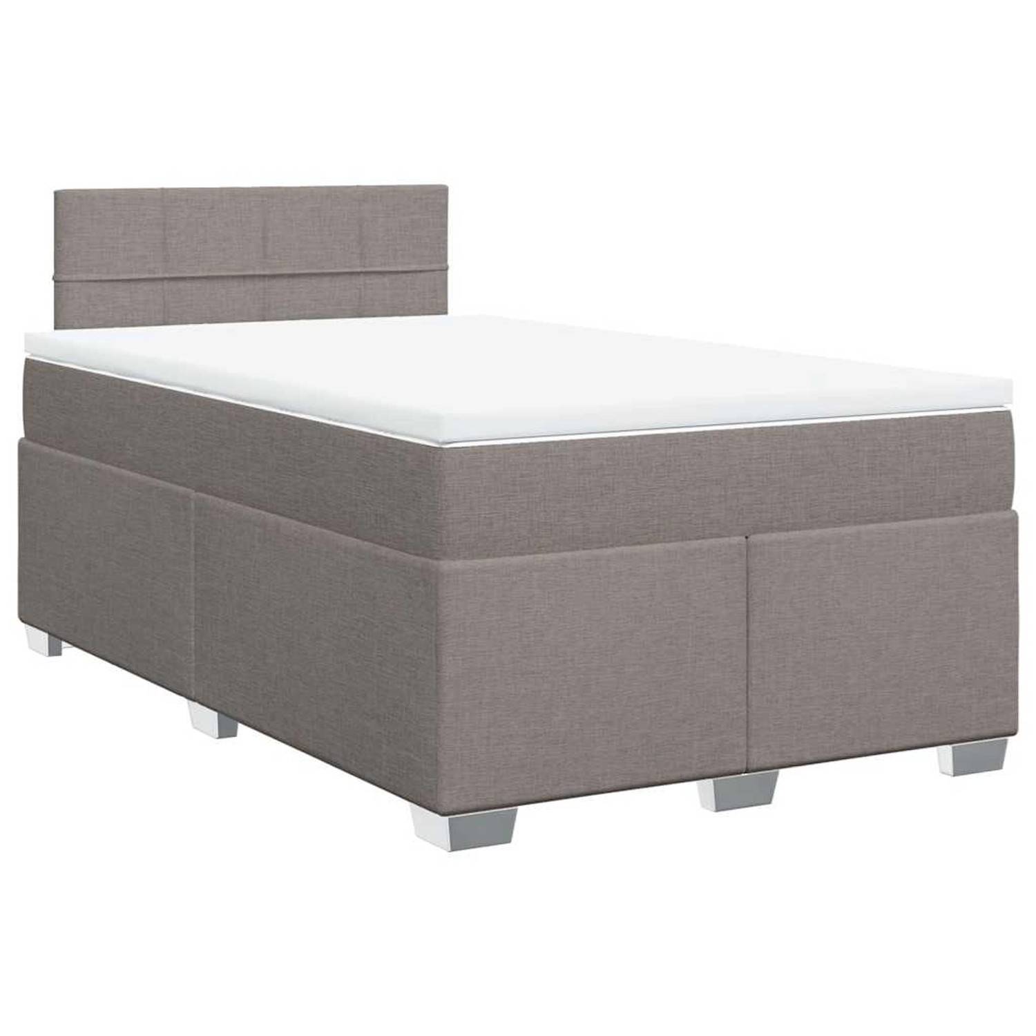 vidaXL Boxspringbett mit Matratze Taupe 120x190 cm Stoff 3285831 günstig online kaufen