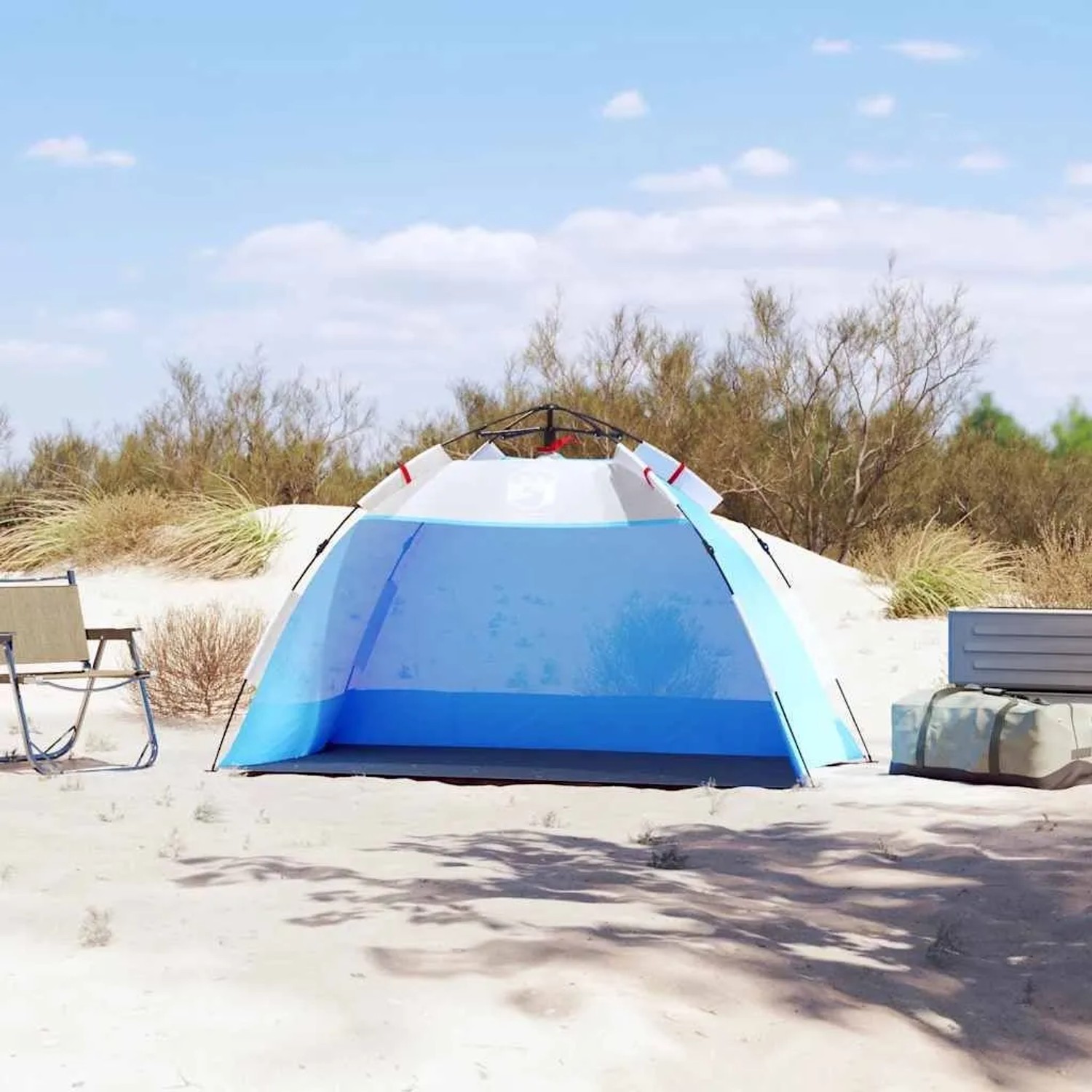 vidaXL Strandzelt 2 Personen Azurblau Quick Release Wasserdicht 4005293_4