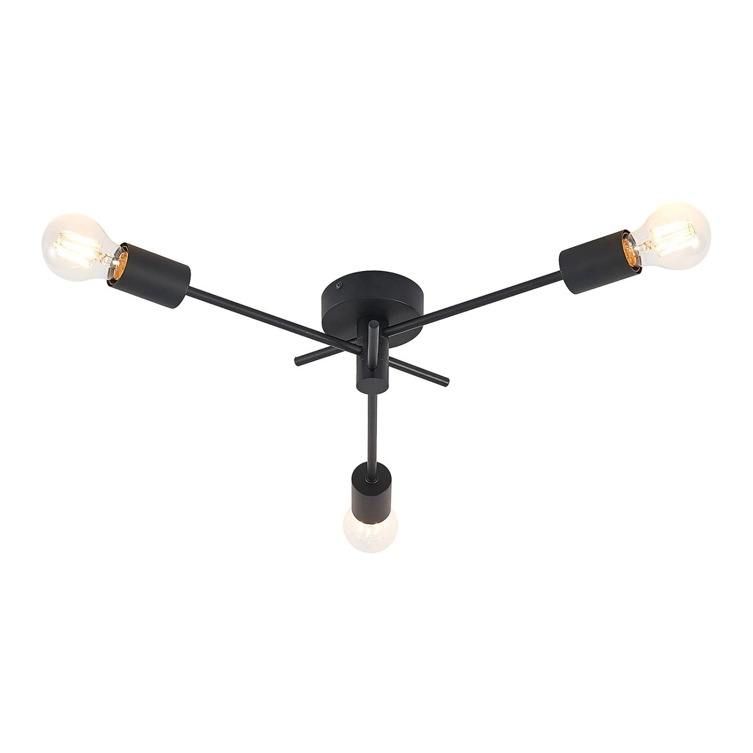 Lindby Deckenlampe Cerros 9639301 Modern in Schwarz aus Metall 3-flammig E2 günstig online kaufen