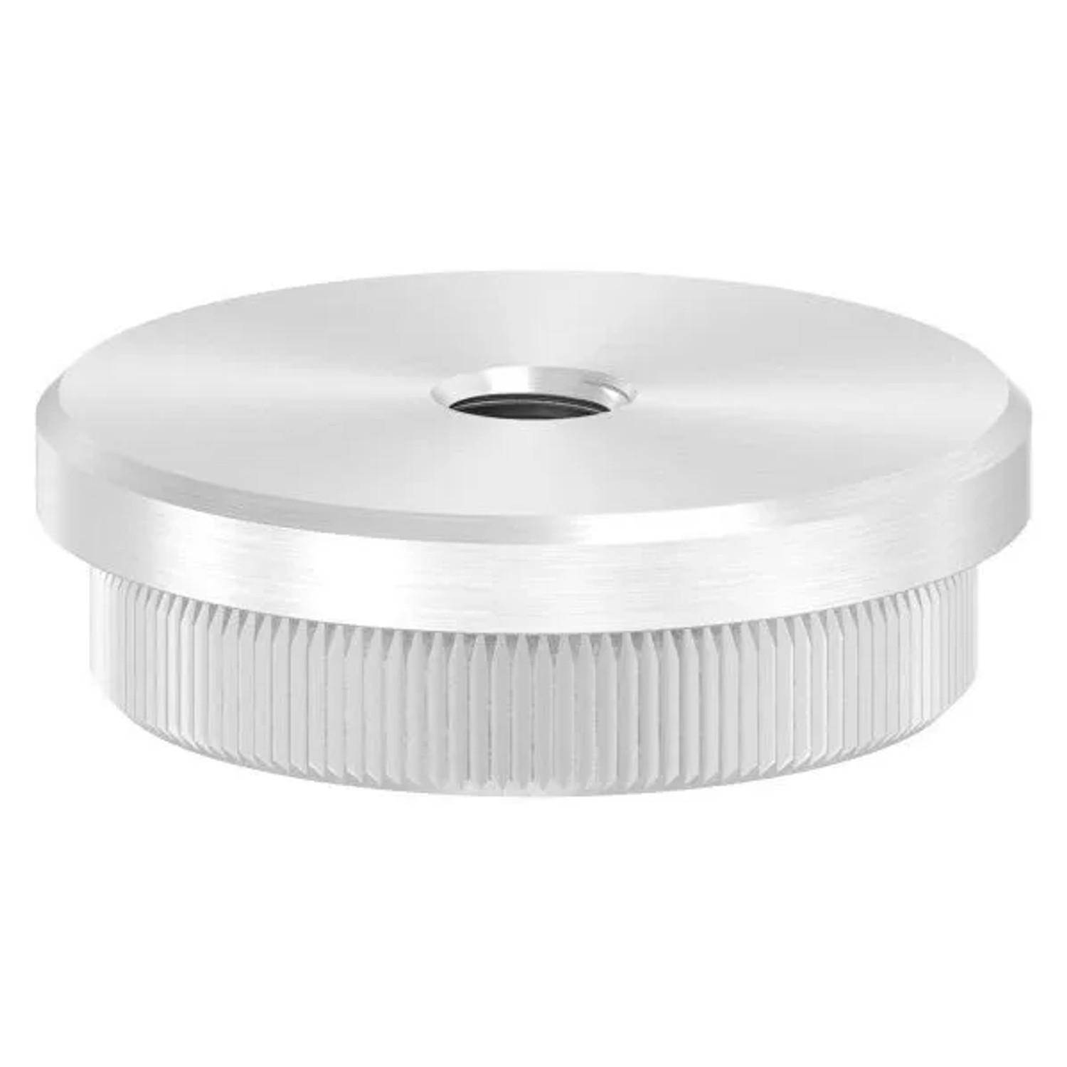 FeNau Rohrabschlussstopfen Edelstahl V2A Für Rohr Ø 42,4 mm Wandstärke 2,5 mm M8 Gewinde Flach