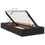vidaXL Bett mit offenem Bettkasten, schwarzer Samtbezug, Lattenrost sichtbar.