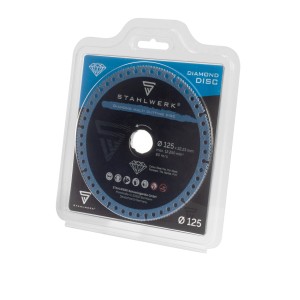 STAHLWERK Diamant Trennscheibe 125mm für Stahl, Porzellan, Marmor, PVC im Blister
