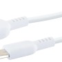 Weißes Schwaiger USB-A zu Micro-USB Kabel zum Laden und Synchronisieren.
