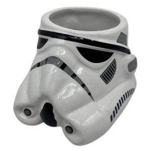 Disney Blumentopf, Keramik, 3D Stormtrooper Design, 6 cm. Ideal als Übertopf oder Stiftehalter.