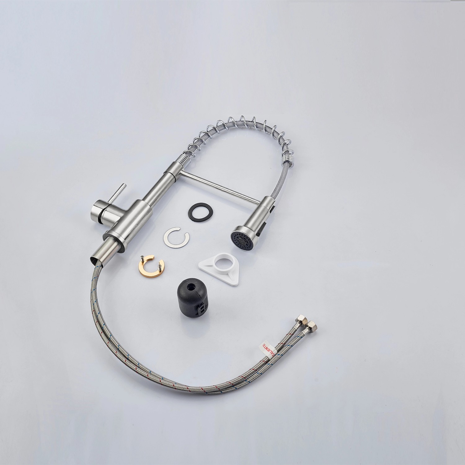 AICA Hochdruck Wasserhahn 43x21x12cm Silber Küche Abnehmbarer Mischbatterie und Drehbarer 360° Spiralfeder Bad Küchenarmatur_9