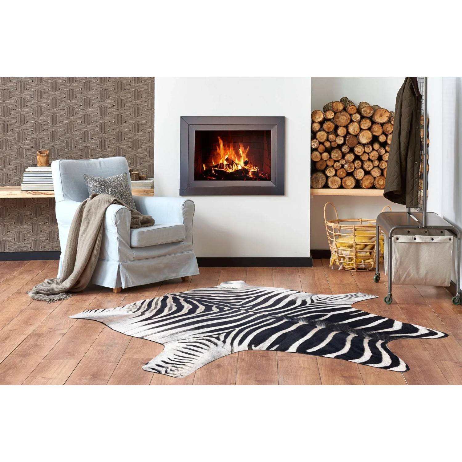 RugsX Teppich Künstliches Rindsleder VG14703 Weiß 155cm 195cm_4
